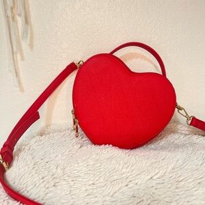 Red Heart-Shaped Women's Bag